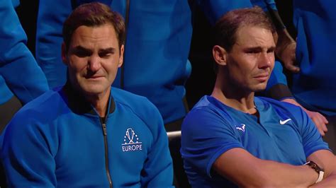 federer and rafa crying.